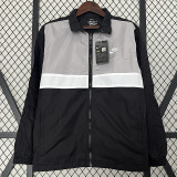 2024 New NK Grey Black Windbreaker(黑灰色带帽）