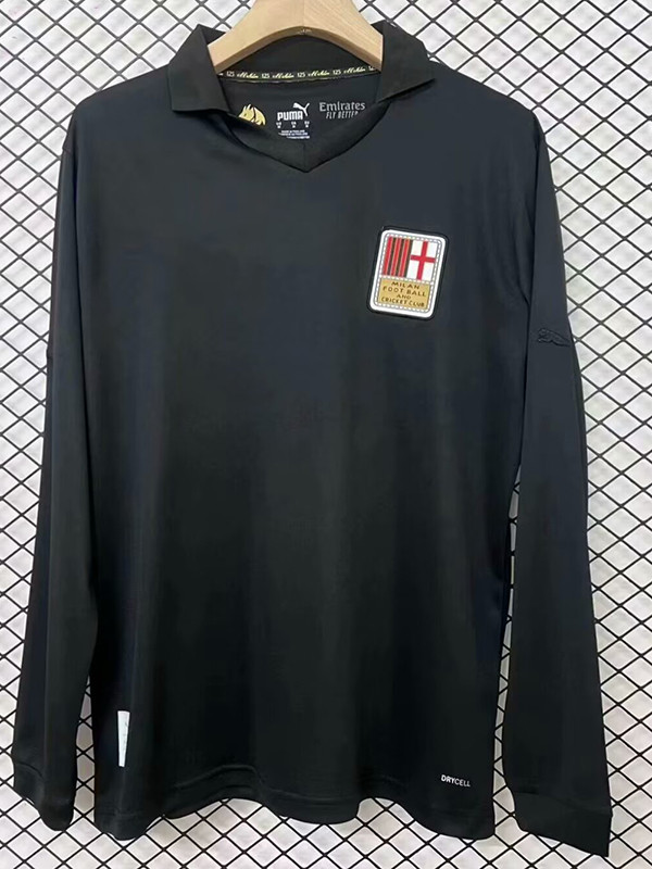 24/25 ACM 125th Anniversary Edition Black Goalkeeper Long Sleeve Fans Soccer Jersey