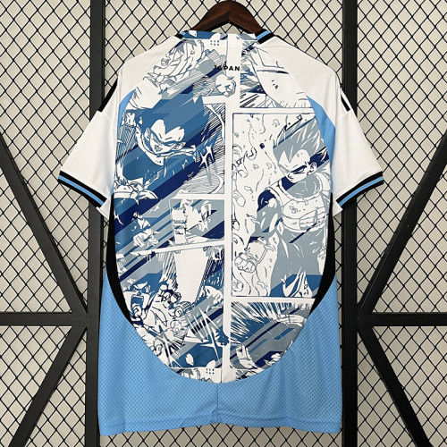2024 Japan White Blue  Anime version Fans Soccer Jersey