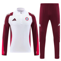 24/25 Bayern White Player version Half Pull Tracksuit (球员版、半拉链) 24/25 Bayern White Player version Half Pull Tracksuit (球员版、半拉链)