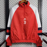24/25 JUV Red Half Pull  Windbreaker(白袖）