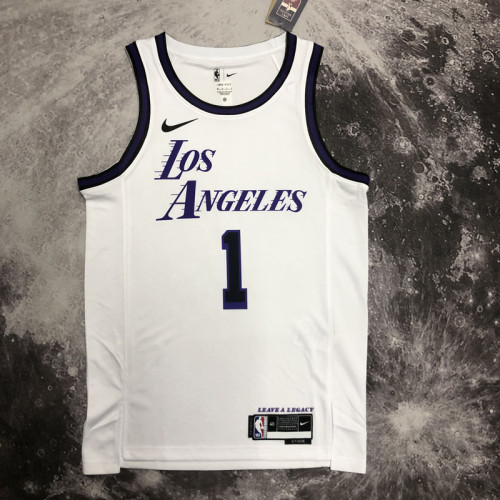 22/23 LAKERS RUSSELL #1 White City Edition Top Quality Hot Pressing NBA Jersey