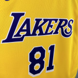 22/23 LAKERS CHAEWON #81 Yellow Top Quality Hot Pressing NBA Jersey(圆领)