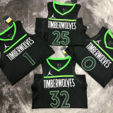22/23 TIMBERWOLVES RUSSELL #0 Black Top Quality Hot Pressing NBA Jersey (Trapeze Edition)