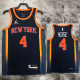 22/23 KNICKS ROSE #4 Black Top Quality Hot Pressing NBA Jersey (Trapeze Edition) 飞人版