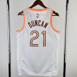 23/24 Sa Spurs DUNCAN #21 White City Edition Top Quality Hot Pressing NBA Jersey