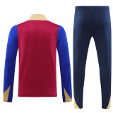 24/25 BAR Red  Player version Half Pull Tracksuit  (球员版、半拉链)