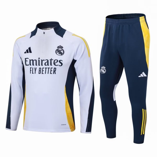 24/25 RMA White Half Pull Tracksuit (白色、半拉链)