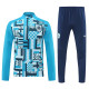 24/25 Marseille Sky Blue Printing Half Pull Tracksuit  (半拉链)