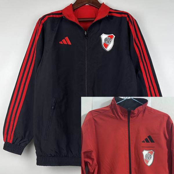 23/24 River Plate Black & Red Double Sided Windbreaker (双面风衣)