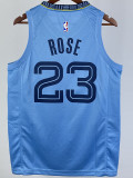 20/21 GRIZZLIES ROSE #23 Blue Top Quality Hot Pressing NBA Jersey (Trapeze Edition) 飞人版