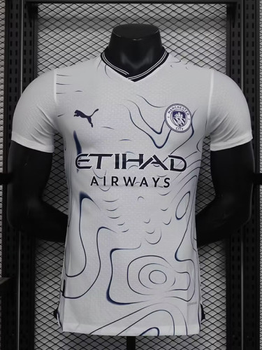 24/25 Man City White Special Edition Player Version Soccer Jersey