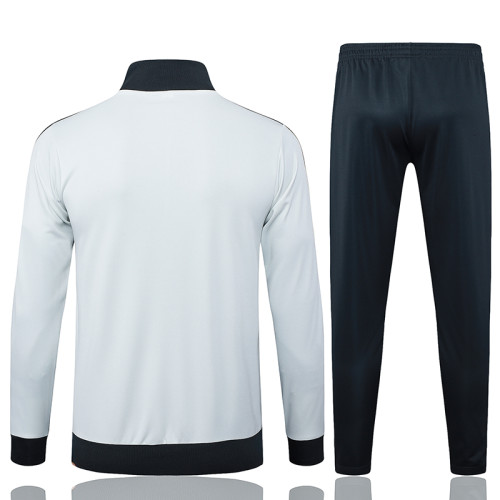 24/25 JUV Light Grey Retro Edition Kids Jacket Tracksuit #E958