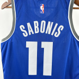 24/25 KINGS SABONIS #11 Blue City Edition Top Quality Hot Pressing  NBA Jersey