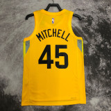 22/23 JAZZ MITCHELL #45 Yellow Top Quality Hot Pressing NBA Jersey