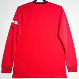 2019/2020 Man Utd Home  Long Sleeve  Retro Soccer Jersey(长袖）