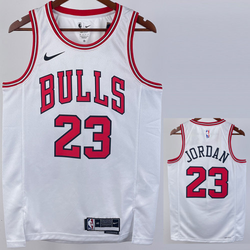22/23 BULLS JORDAN #23 White Top Quality Hot Pressing NBA Jersey
