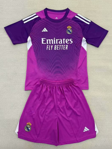 25/26 RMA Goalkeeper Purple Kids Soccer Jersey
