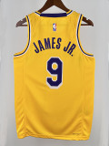 22/23 LAKERS BROWNIES # 9 Yellow Top Quality Hot Pressing NBA Jersey(圆领)