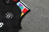 24/25 Man Utd Black Tank top and shorts suit