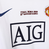 2008/2009 Man Utd Away Long Sleeve Retro Soccer Jersey (胸前字、长袖)