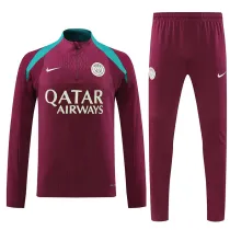 24/25  PSG Red Player version Half Pull Tracksuit  (球员版、半拉链)