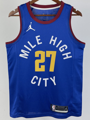 20/21 Nuggets MURRAY #27 Blue Top Quality Hot Pressing NBA Jersey (Trapeze Edition) 飞人版