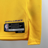 22/23 LAKERS EUNCHAE #01 Yellow Top Quality Hot Pressing NBA Jersey(圆领)