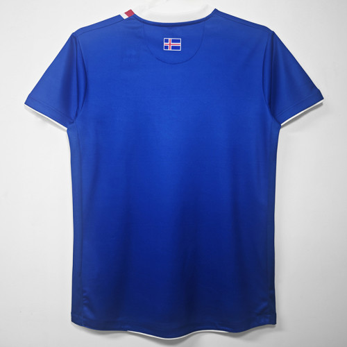 20106/2017 Iceland Home Retro Soccer Jersey