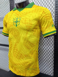 24/25 Brazil Yellow Wavy Pattern Special Edition  Player Version Soccer Jersey