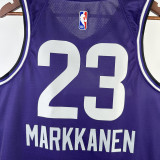 23/24 JAZZ MARKKANEN #23 Purple City Edition Top Quality Hot Pressing NBA Jersey