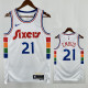 24/25 76ERS EMBIID  # 21 City Edition Top Quality Hot Pressing Retro NBA Jersey