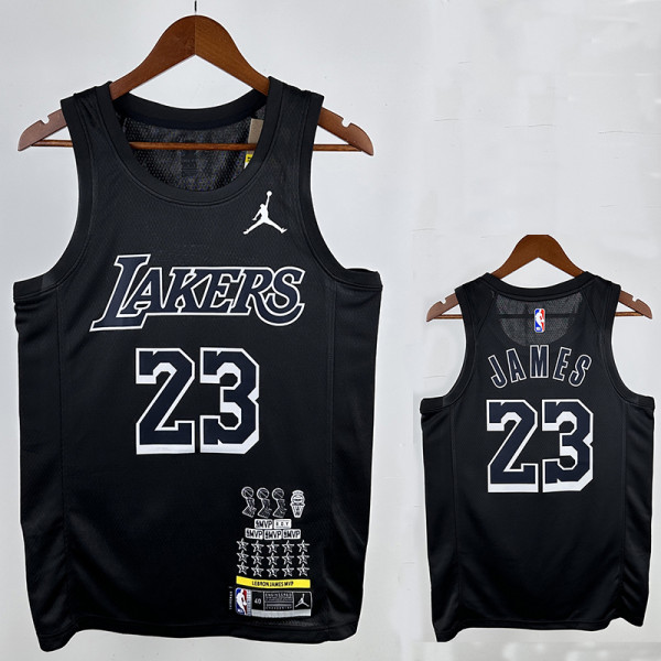 Lakers JAMES # 23 Black Top Quality Hot Pressing NBA Jersey(Honor Edition)荣耀版