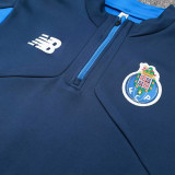24/25  Porto Stone Blue Half Pull Tracksuit  (石青色、半拉链)