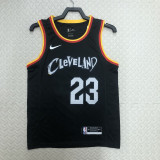22/23 Cleveland Cavaliers JAMES #23 Black City Edition Top Quality Hot Pressing NBA Jersey