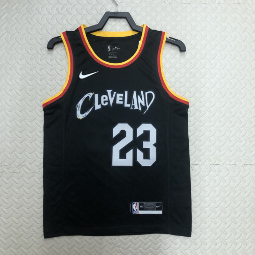 22/23 Cleveland Cavaliers JAMES #23 Black City Edition Top Quality Hot Pressing NBA Jersey