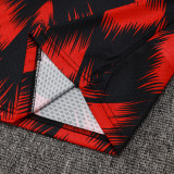 25/26 Flamengo Red Black Inkjet Training Short Suit #D2542