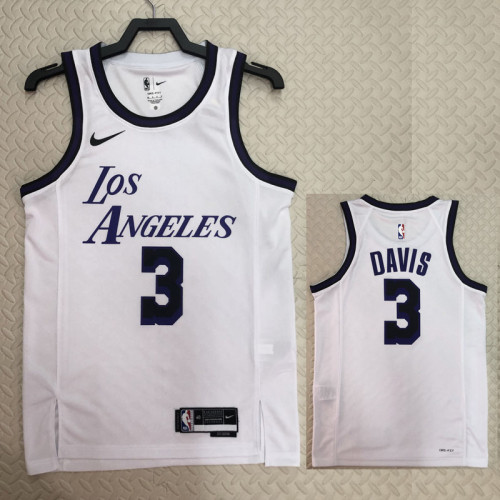 22/23 LAKERS DAVIS #3 White City Edition Top Quality Hot Pressing NBA Jersey