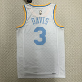 22/23 LAKERS DAVIS #3 White Top Quality Hot Pressing NBA Jersey (Retro Logo)