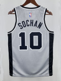 20/21 Sa Spurs SUOHAN #10 Grey Flying Man Edition Top Quality Hot Pressing NBA Jersey(飞人）
