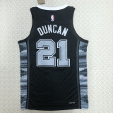22/23 SA Spurs DUNCAN #21 Black Top Quality Hot Pressing NBA Jersey (Trapeze Edition)
