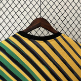 24/25 Jamaica Yellow Green Striped Version Fans Soccer Jersey