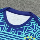 24/25  Brazil White Blue WaveTank top and shorts suit