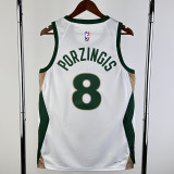 23/24 CELTICS PORZINGIS #8 White City Edition Home Top Quality Hot Pressing NBA Jersey