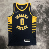 22/23 Indiana Pacers HALIBURTON #0 Black Away Top Quality Hot Pressing NBA Jersey