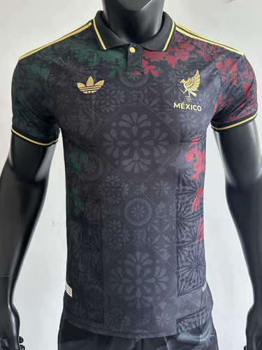25/26 Mexico Golden Cup Flower Green Edition Player Version Soccer Jersey