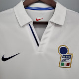 1998 Italy Away White Retro Soccer Jersey