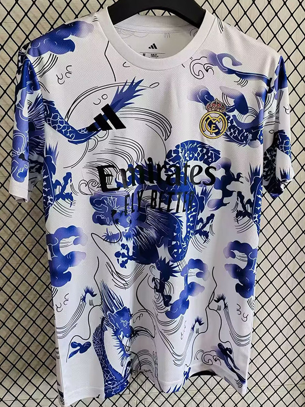 25/26 RMA LV JBlue Dragon Edition White Fans Soccer Jersey