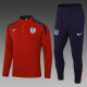 24/25 England bordeaux Half Pull Tracksuit  (半拉链)