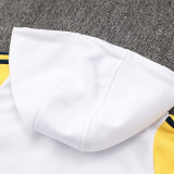 24/25 RMA Whit& Yellow Hooded  Tracksuit (Add Fluff) # F608加绒